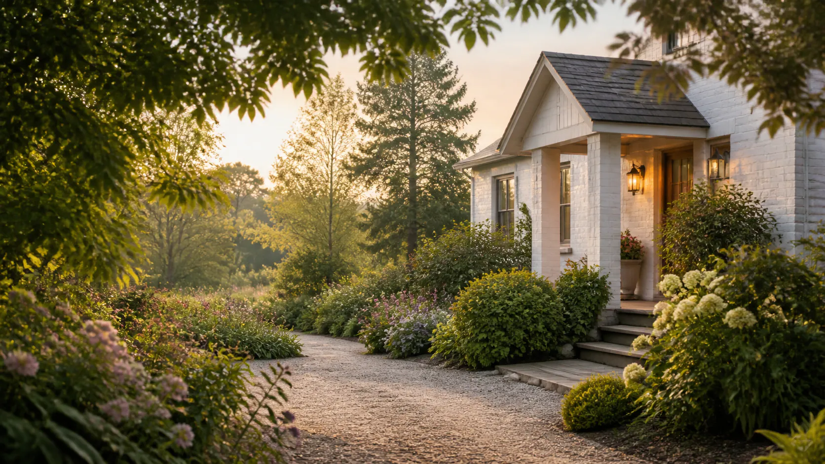 A welcoming garden arrival at It's All About You
